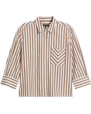 Rag & Bone Striped Pocket Shirt - Natural