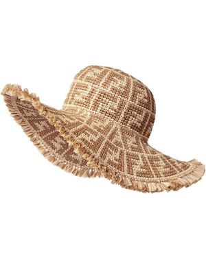 Fendi Viscose Fiber Hat - White