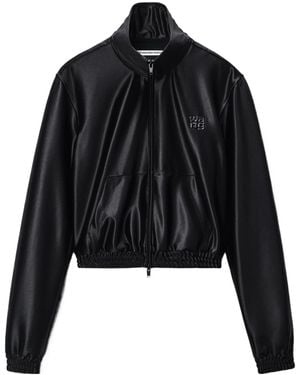 Alexander Wang Logo-Embellished Elastic-Waist Jacket - Black