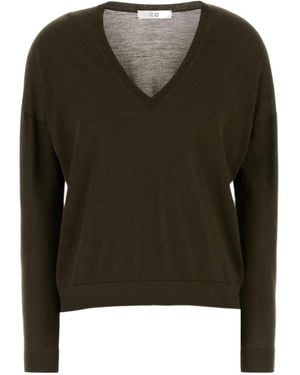 Co. Cropped Jumper - Green