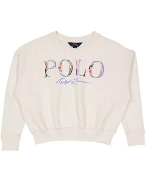Ralph Lauren Floral-Logo Sweatshirt - White