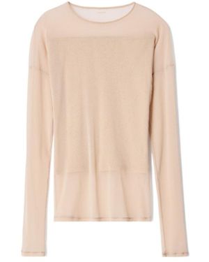 Lemaire Sheer Long-Sleeve Top - Natural