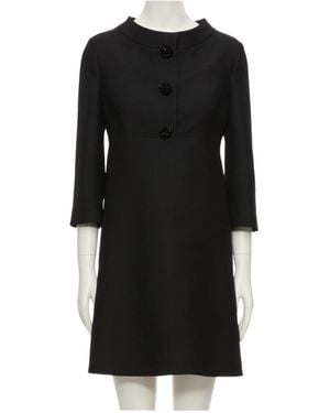 Valentino Button Mini Dress - Black