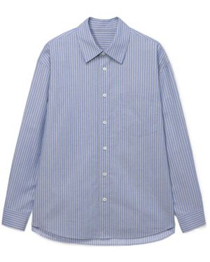DUNST Informal Shirt Stripe - Blue