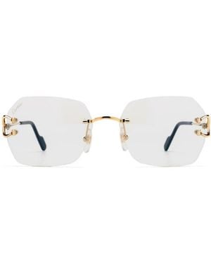 Cartier Rectangle Frame Glasses - White