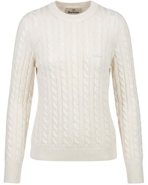 Barbour Long-Sleeved Sweater - White