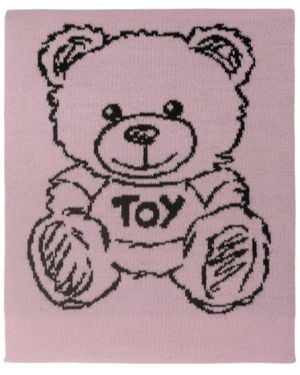 Moschino Teddy Bear Pattern Scarf - Pink