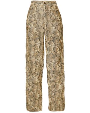 Isabel Marant Emmy Printed Casual Trousers - Natural