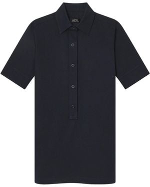 A.P.C. Collared Mini Dress - Blue
