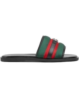 Gucci Interlocking G Slide Sandals - Multicolour