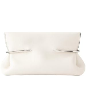 Givenchy Pinch Metal-Bar Clutch Bag - Natural