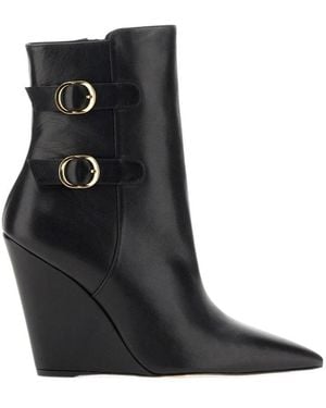 Stuart Weitzman Saloon 100 Wedge Boots - Black