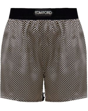 Tom Ford Polka Dot Pattern Shorts - Gray