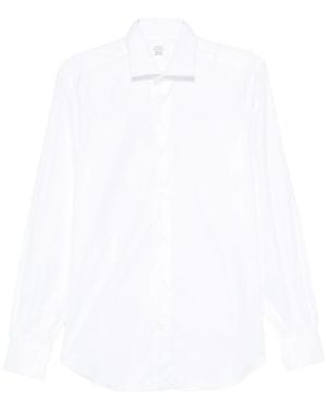 Mazzarelli Lapel Long Sleeve Shirt - White