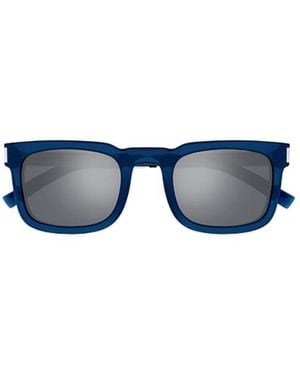 Saint Laurent Square Frame Sunglasses - Blue