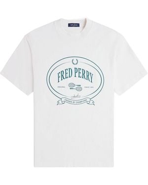 Fred Perry Crewneck Shortsleeve Tshirt - White