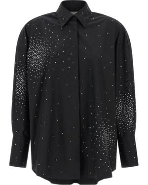 GIUSEPPE DI MORABITO Rhinestone Oversized Shirt - Black