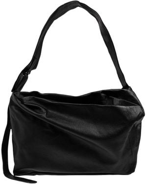 Yohji Yamamoto Puff Leather Shoulder Bag - Black