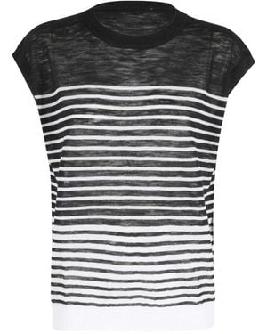 Roberto Collina Striped Marinière Top - Black