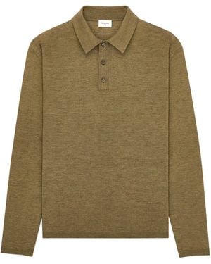 Saint Laurent Long-Sleeved Polo Shirt - Green