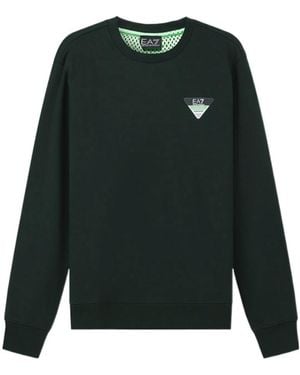EA7 Round-Necked Logo Jumper - Green