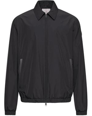 Moncler Shirt Collar Casual Jacket - Black