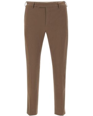 Pt Pantaloni Pt Torino Edge Tapered Trousers - Brown
