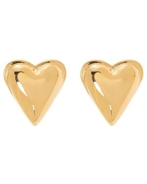 Alaïa Alaïa Bombe Heart Stud Earrings - Metallic