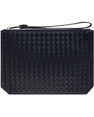 Bottega Veneta Zippered Clutch - Blue