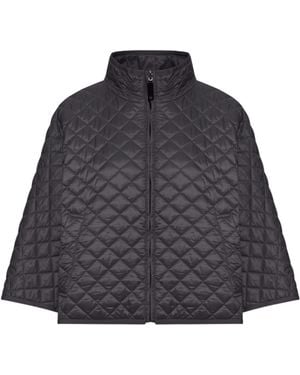Max Mara The Cube Delfina Zip-Up High Neck Coat - Grey