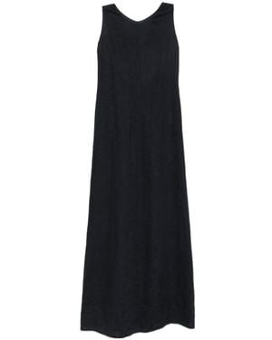 Aspesi Cut-Out Tie-Fastening Maxi Dress - Black