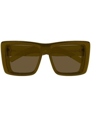Saint Laurent Sl 900 Howl Rectangular Sunglasses - Green