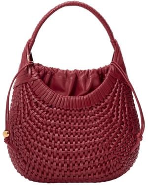 Loewe Sac Diamond Hobo En Cuir De Veau - Red