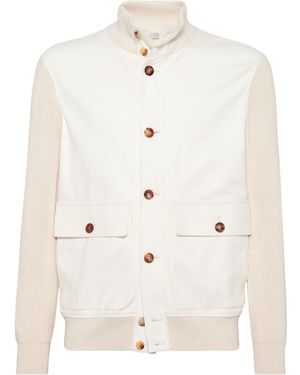 Brunello Cucinelli Button-Up Shirt Jacket - White