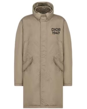 Dior Homme High Neck Long-Sleeved Coat - Natural