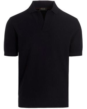 Loro Piana Basic Short-Sleeved Polo Shirt - Black