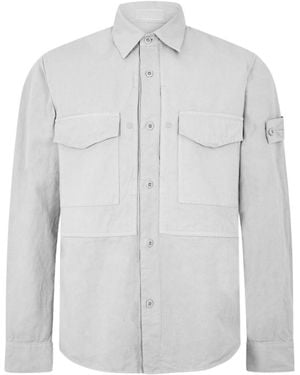 Stone Island Logo-Stamped Casual Jacket - Gray