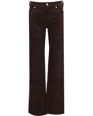 7 For All Mankind Calie Straight Corduroy Trousers - Brown