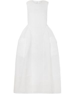 Cecilie Bahnsen Pocket Plumeria Petit Dress - White