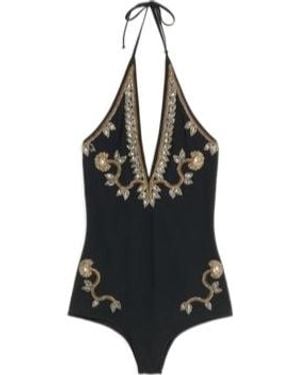 Valentino Halter One Piece Swimsuit - Black