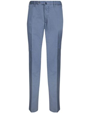 Incotex Regular Fit Pants With Zip Closure - Blue