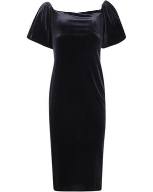 Ralph Lauren Lauren Flutter-Sleeve Shift Dress - Black