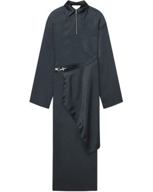Nanushka Skirt-Layered Maxi Dress - Blue