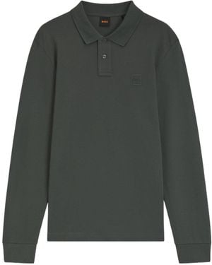 BOSS Long-Sleeve Polo Shirt - Green