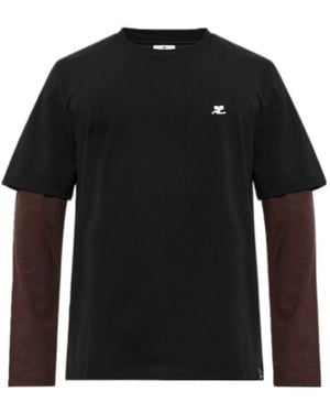 Courreges Double-Sleeved T-Shirt - Black
