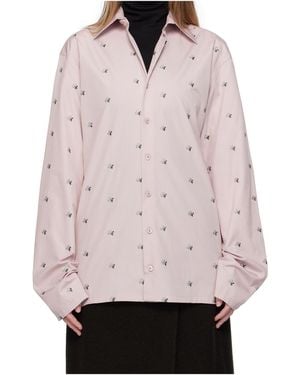 Rier Long-Sleeved Embroidered Shirt - Pink