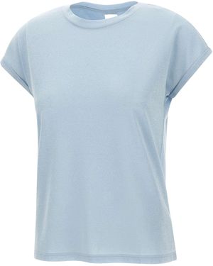 Eleventy Metallic Crew Neck T-Shirt - Blue