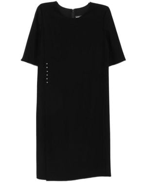 Emporio Armani Stud-Embellished Mini Dress - Black