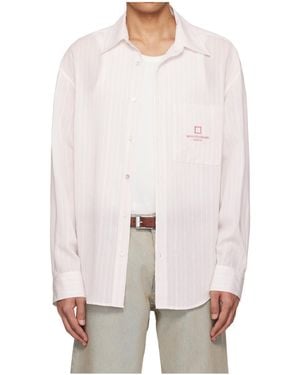 WOOYOUNGMI Striped Print Shirt - White