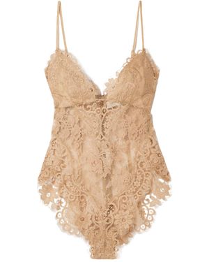 Zimmermann Lace Teddy Bodysuit - Natural